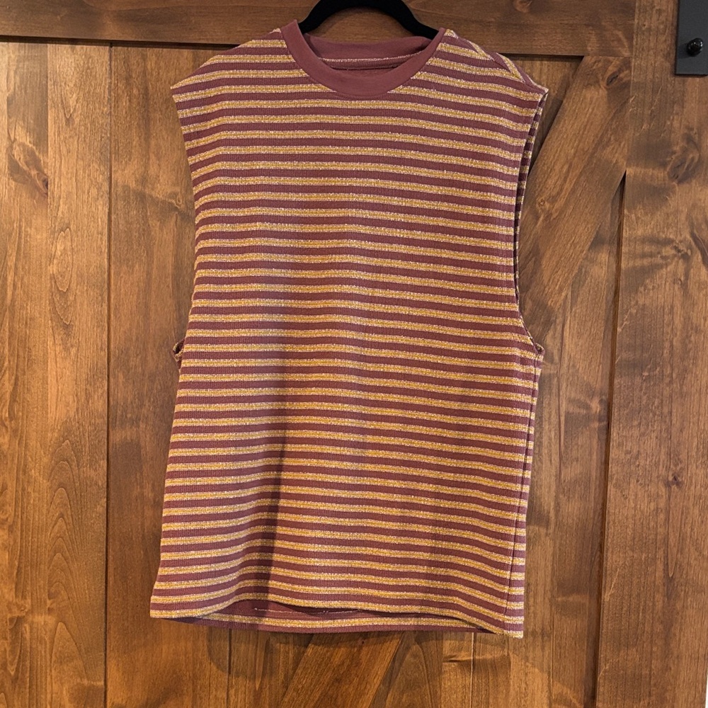 Pacsun Rose Compass Striped Textured Tank Top